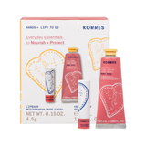 Korres Promo Hands + Lips to Go Peony Rose Κρέμα Χεριών 50ml & Lipbalm με άρωμα Σταφύλι 4.5g