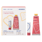 Korres Promo Hands + Lips to Go Peony Rose Κρέμα Χεριών 50ml & Lipbalm με άρωμα Σταφύλι 4.5g