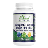 Natural Vitamins Omega-3 Fish Oil Mega EPA DHA 30 Μαλακές Κάψουλες