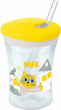 NUK Action Cup Παιδικό Ποτηράκι Πλαστικό 230ml 12m+ Κίτρινο