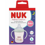Nuk Perfect Match Night Πλαστικό Εκπαιδευτικό Μπιμπερό με Μαλακή Θηλή Σιλικόνης 6m+ Λαγουδάκια 150ml (10215387)