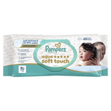 Pampers Aqua Soft Touch Μωρομάντηλα με 99% Νερό 60τμχ