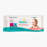 Pampers Sensitive Υποαλλεργικά Μωρομάντηλα χωρίς Οινόπνευμα & Άρωμα 80τμχ
