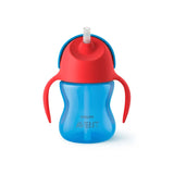 Philips Avent Bendy Straw Cup 9m+ Παιδικό Κύπελλο με Λαβές και Καλαμάκι Μπλε/Κόκκινο 200ml SCF796/01
