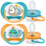Philips Avent Πιπίλες Animal Friends 0-6m σετ 2 τεμαχίων - Πιγκουίνος & Χελώνα