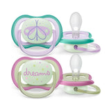 Philips Avent Ultra Air Nighttime πιπίλες 0-6m πλάγια όψη