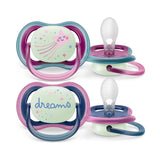 Philips Avent Ultra Air Nighttime πιπίλες 6-18 μηνών πλάγια όψη