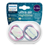 Philips Avent Ultra Air Nighttime πιπίλες 6-18 μηνών συσκευασία
