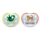 Philips Avent Ultra Air Πιπίλα Σιλικόνης 0-6m Πράσινο/Γαλάζιο 2 Τεμάχια (SCF087/02)
