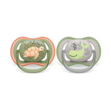 Philips Avent Ultra Air Πιπίλα Σιλικόνης 6-18m Φάλαινα/Χελώνα 2 Τεμάχια (SCF085/40)
