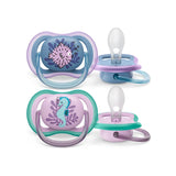 Philips Avent Ultra Air Πιπίλες Ορθοδοντικές 6-18 μηνών - Σετ 2 με Μεγάλα Ανοίγματα Αέρα