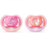 Philips Avent Ultra Air Πιπίλα Σιλικόνης 6-18m Μονόκερος/Άγγελος 2 Τεμάχια (SCF345/22)