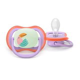 Philips Avent Ultra Air Nighttime Πιπίλα Σιλικόνης 18m+ Κορίτσι 2 Τεμάχια (SCF376/33)