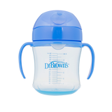 Dr Brown's Κύπελλο με Καπάκι & Λαβές Μπλε 180ml, 6m+