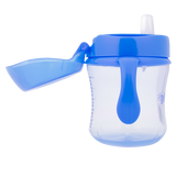 Dr Brown's Κύπελλο με Καπάκι & Λαβές Μπλε 180ml, 6m+