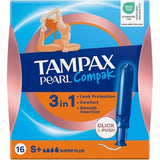 Tampax Pearl Compak Super Plus ταμπόν με απλικατέρ 16 τεμαχίων