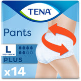 TENA Pants Plus Large 14τμχ – Πανες Βρακάκι Ακράτειας L 100-135cm με Υψηλή Απορροφητικότητα