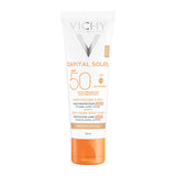 Vichy Capital Soleil SPF50 tinted αντηλιακό προσώπου κατά των κηλίδων 3 σε 1 για ομοιόμορφο τόνο 50ml