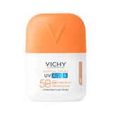 Vichy Capital Soleil UV Aqua SPF50 αντηλιακό προσώπου με χρώμα ενυδατικό light απόχρωση