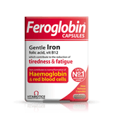 Vitabiotics Feroglobin Capsules συμπλήρωμα σιδήρου με φολικό οξύ και βιταμίνη B12 για ενέργεια και αιμοσφαιρίνη