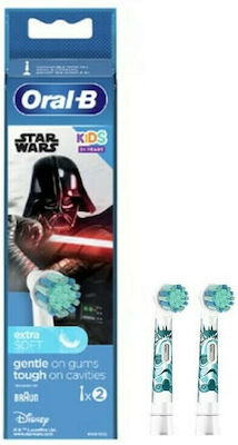 Oral-B Kids Ανταλλακτικές Κεφαλές Παιδικές Για Ηλεκτρική Οδοντόβουρτσα  Star Wars 3+ Ετών 2 Τεμάχια