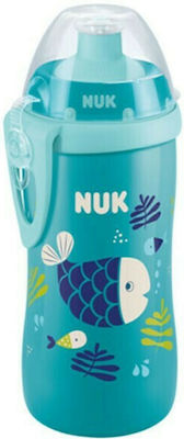 Nuk Junior Cup Chameleon Παγουράκι που Αλλάζει Χρώμα με Καπάκι Push-Pull 18m+ Μπλε Ψάρι, 300ml