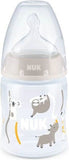 Nuk First Choice Plus Πλαστικό Μπιμπερό Κατά των Κολικών με Δείκτη Ελέγχου Θερμοκρασίας 0-6Μηνών 150ml Γκρι Βραδύποδας (10743875)