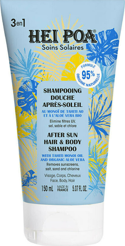 Hei Poa After Sun Hair & Body Shampoo With Tahiti Monoi Oil & Organic Aloe Vera 150ml