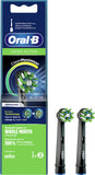 Oral-B CrossAction Clean Maximiser Black Edition Ανταλλακτικές Κεφαλές Ηλεκτρικής Οδοντόβουρτσας 2 Τεμάχια