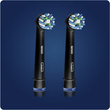 Oral-B CrossAction Clean Maximiser Black Edition Ανταλλακτικές Κεφαλές Ηλεκτρικής Οδοντόβουρτσας 2 Τεμάχια