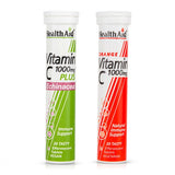 Health Aid Vitamin C 1000mg Plus Echinacea 20 αναβράζοντα δισκία & Vitamin C 1000mg Orange 20 αναβράζοντα δισκία