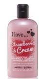 I Love Bath & Shower Cream Strawberries & Cream 500ml