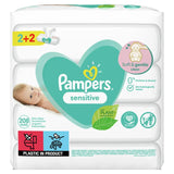 Pampers Promo Pack Μωρομάντηλα Pampers Sensitive Fragrance-Free 208 τεμάχια - 4x52 (2+2 Δώρο)