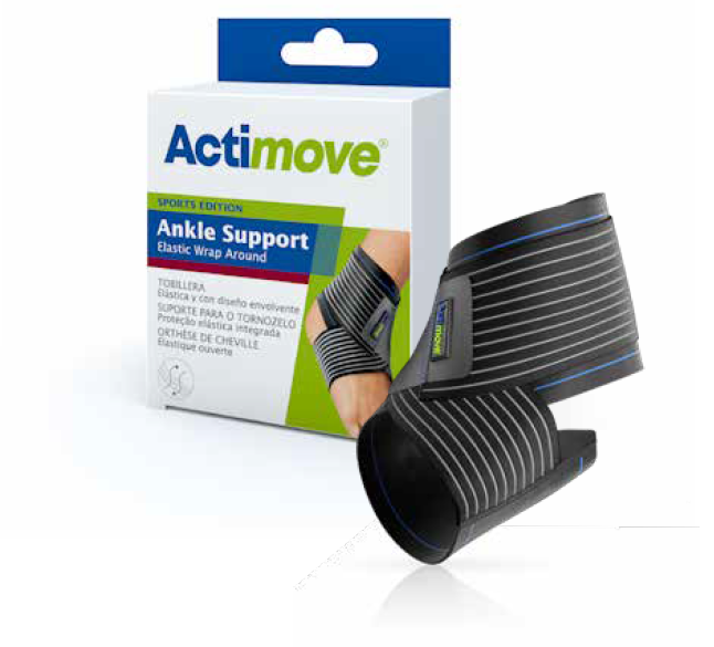 Actimove Ankle Support Elastic Wrap Around Black