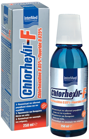 Intermed Chlorhexil-F Mouthwash Στοματικό Διάλυμα 250Ml 