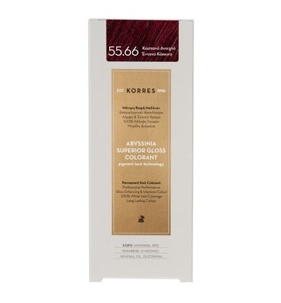 Korres Abyssinia Superior Gloss Colorant 55.66 Καστανό Ανοιχτό Έντονο Κόκκινο
