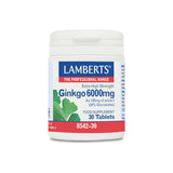 Lamberts Ginkgo Biloba 6000mg 30 ταμπλέτες