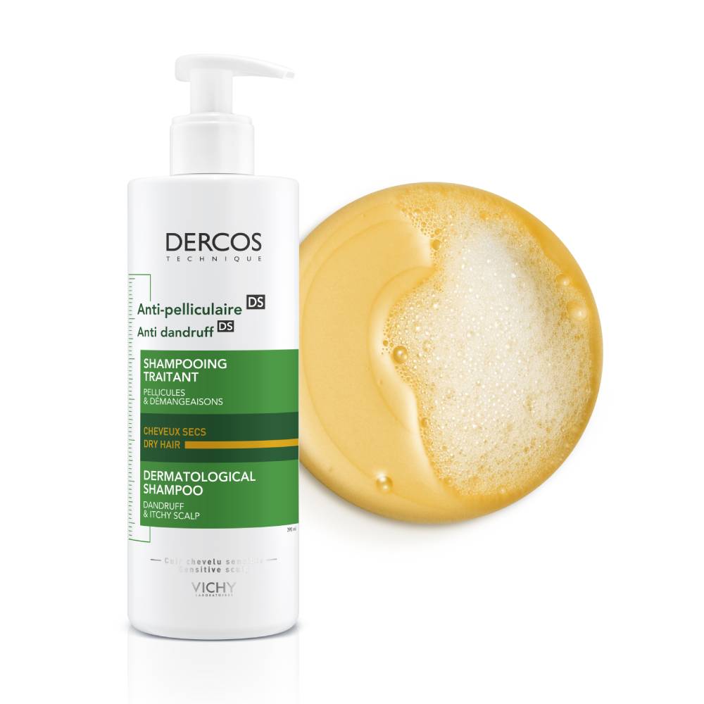 Vichy Dercos Anti - Dandruff Shampoo Dry Hair Pump 390mL - Προϊόν