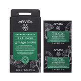 Apivita Express Beauty Μάσκα Ματιών Για Μαύρους Κύκλους Και Σημάδια Κούρασης Με Ginkgo Biloba / 93% φυσικά συστατικά - Μαύροι κύκλοι & σημάδια κούρασης – Ενυδάτωση – Αναζωογόνηση