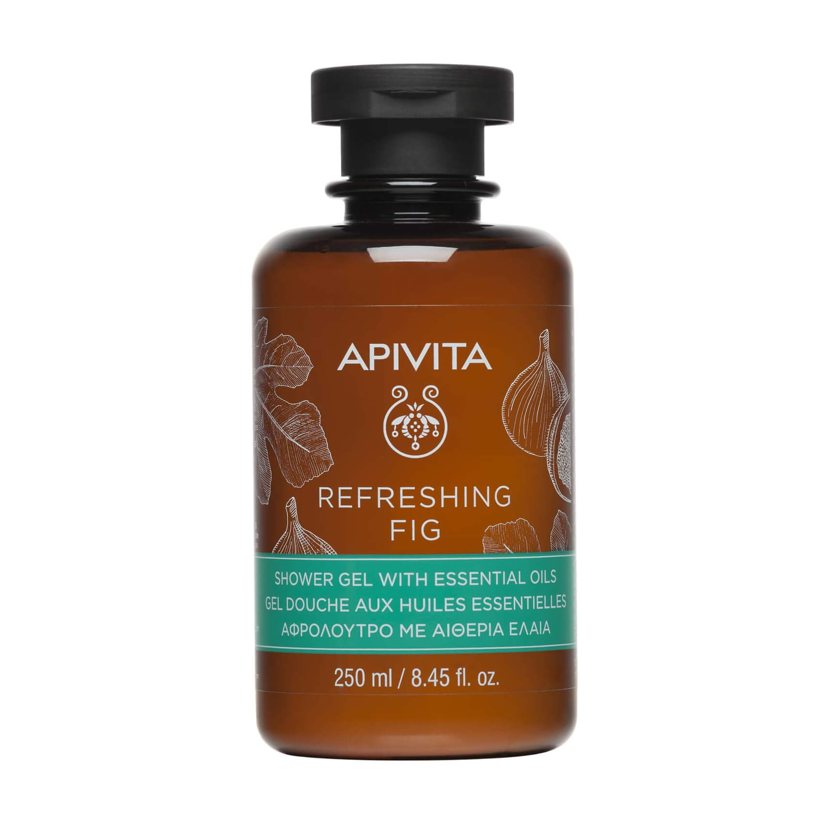 Apivita Refreshing Fig Shower Gel 250mL 90% φυσική σύνθεση Αναζωογόνηση - Αίσθηση φρεσκάδας - Aπομάκρυνση ρύπων
