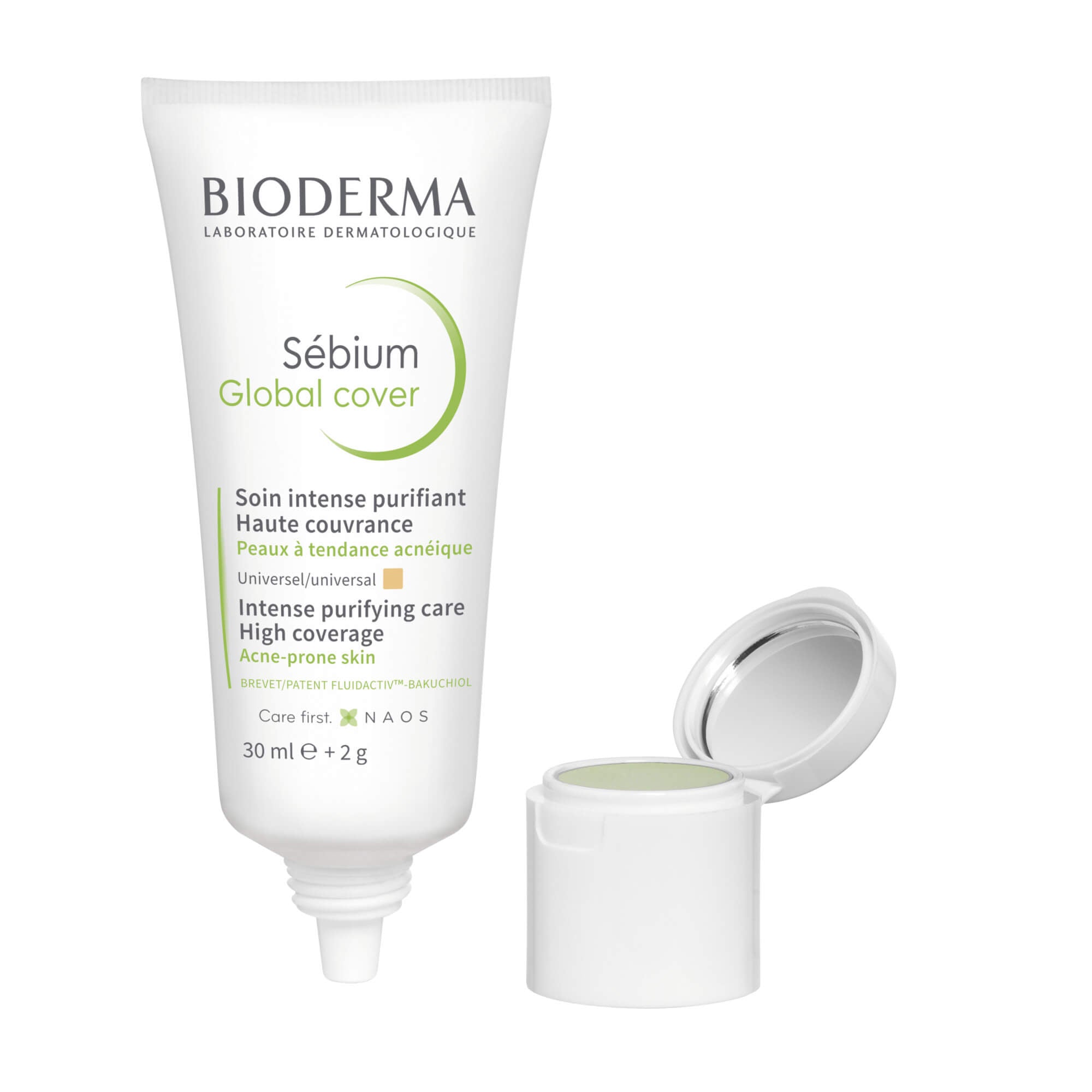 Bioderma Sebium Global Cover Καθημερινή Φροντίδα Με Χρώμα Για Ακμή & Κηλίδες 30mL - Παρουσίαση