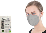 FAMEX Mask Μάσκα FFP2 NR Αναδιπλούμενη 5 Στρωμάτων Υψηλής Προστασίας Γκρι 1 Τεμάχιο - EN 149:2001+A1:2009 - Παρουσίαση