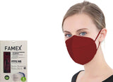 FAMEX Mask Μάσκα FFP2 NR Αναδιπλούμενη 5 Στρωμάτων Υψηλής Προστασίας Μπορντό 1 Τεμάχιο - EN 149:2001+A1:2009 - Παρουσίαση
