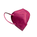 FAMEX Mask Μάσκα FFP2 NR Αναδιπλούμενη 5 Στρωμάτων Υψηλής Προστασίας Μπορντό 1 Τεμάχιο - EN 149:2001+A1:2009