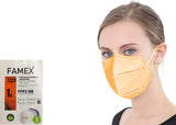 FAMEX Mask Μάσκα FFP2 NR Αναδιπλούμενη 5 Στρωμάτων Υψηλής Προστασίας Πορτοκαλί 1 Τεμάχιο - EN 149:2001+A1:2009 - Παρουσίαση