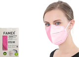 FAMEX Mask Μάσκα FFP2 NR Αναδιπλούμενη 5 Στρωμάτων Υψηλής Προστασίας Ροζ 1 Τεμάχιο - EN 149:2001+A1:2009 - Παρουσίαση