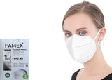 FAMEX Mask Μάσκα FFP2 NR Αναδιπλούμενη 5 Στρωμάτων Υψηλής Προστασίας Λευκή 1 Τεμάχιο - EN 149:2001+A1:2009 - Παρουσίαση