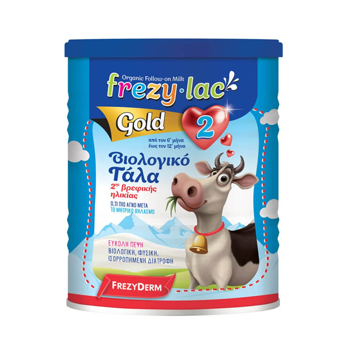 Frezyderm Frezylac Gold 2 Βιολογικό Αγελαδινό Γάλα Από Τον 6ο Μήνα Έως Και τον 12ο Μήνα - 400gr