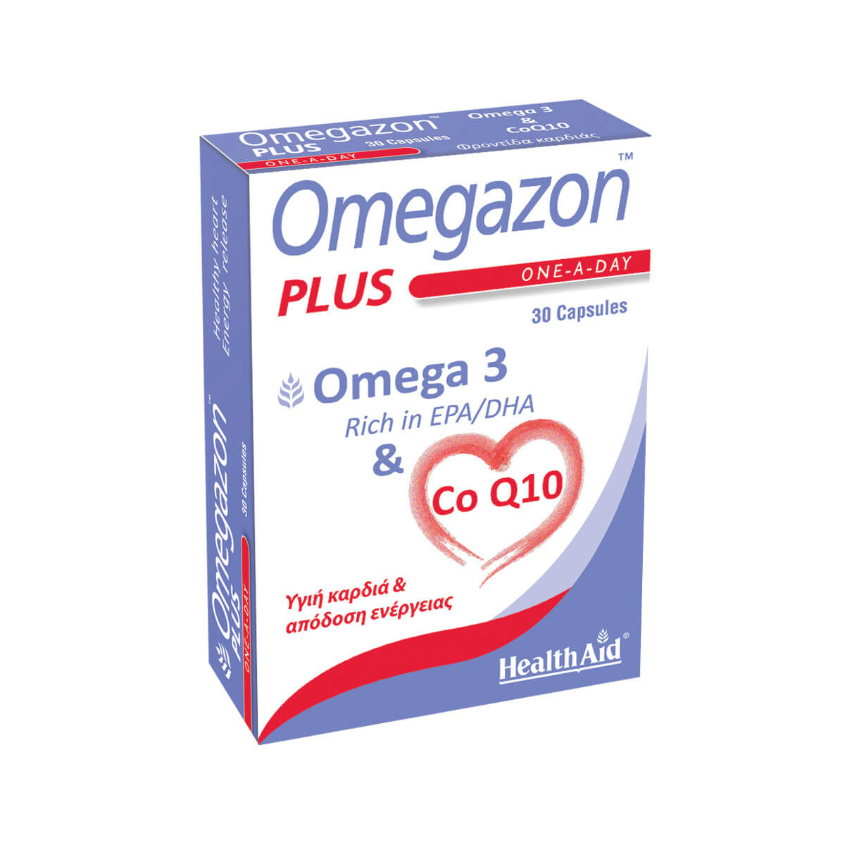 Health Aid Omegazon Plus Rich In EPA/DHA & Co Q10 30 Capsules 