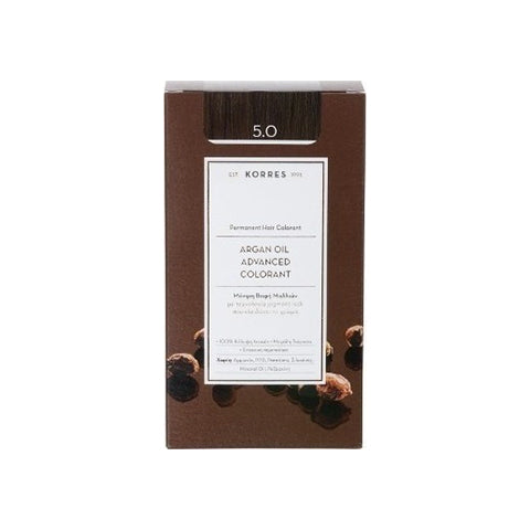 Korres Argan Oil Advanced Colorant 5.0 Καστανό Ανοιχτό 50ml